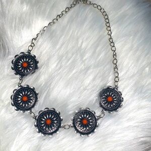 Paparazzi orange sunflower pendant necklace